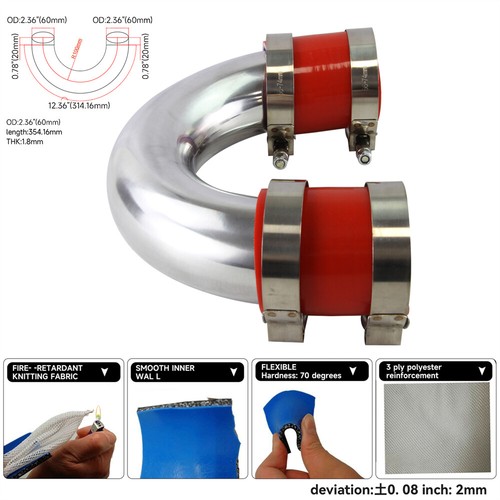 180 degree 60mm aluminum - 60mm, 2.36"