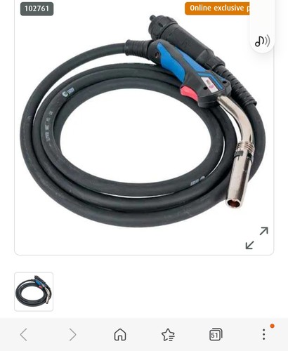 Mig welding torch euro - mig, fitting