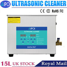 Pro Ultrasonic 15L Cleaner Digital Ultra Sonic Cleaning Bath Tank Heater Timer x
