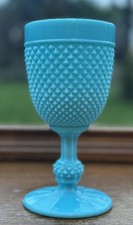 Vintage Turquoise Blue Hobnail