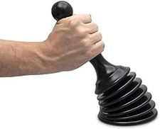 Heavy Duty Sink & Drain Plunger - Powerful Unclogger for Toilets & Showers
