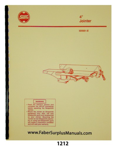 Shopsmith jointer 505681 b - shopsmith, 505681-b