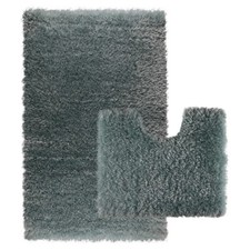 Luxurious Thick Bath Mats Shaggy Washable 2pc Set Toilet Rug, Floffy-Sheepline