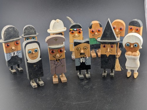 Vintage handmade wood - wood, figures