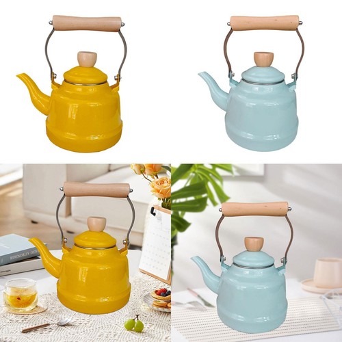 Enamel tea kettle - kettle, whistling