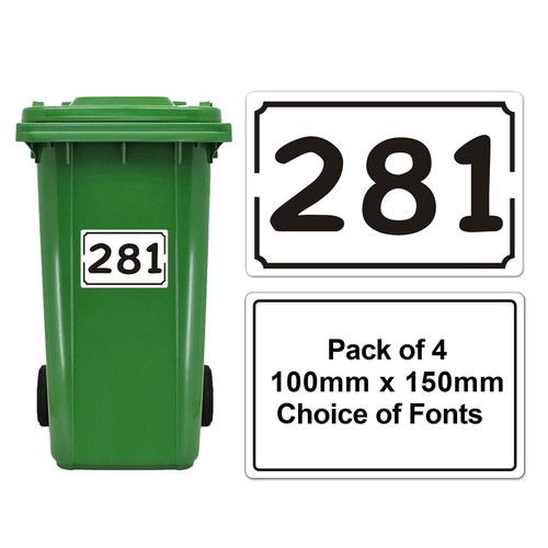 Personalised wheelie bin - 4x,