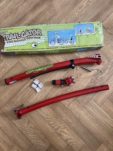 Trailgator red bike tow bar - bike,