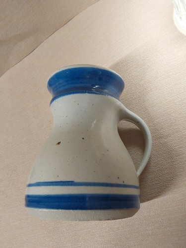 Vintage stoneware mug vase - stoneware, or