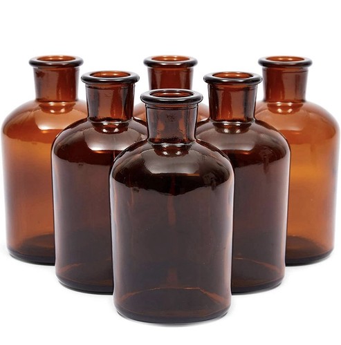 6pk amber glass bottles - 6pk,