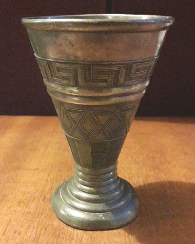 Pewter goblet chalice features - goblet/chalice,