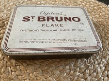 Vintage Large Ogdens St Bruno Flake Tobacco Tin Advertising (21)