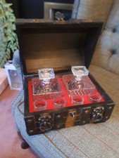 Vintage Wooden Chest with 2