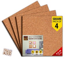 Sticky Cork Board Square Tiles