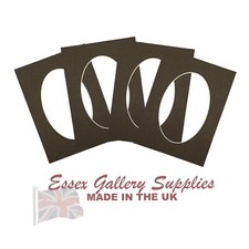 Round Picture and Photo Mounts BLACK