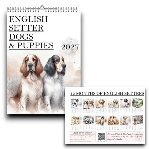 English setter calendar - english,
