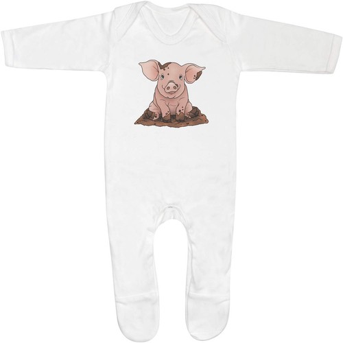 Muddy pig baby romper - baby,