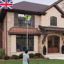 New 15FT Telescopic Window Cleaning Pole Conservatory Roof Cleaner Brush UK