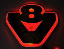 #24V LED Red Plate Silver