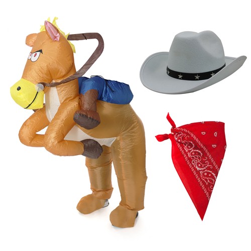 Inflatable horse cowboy - horse,
