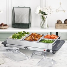 Pifco Buffet Server & Warmer – 4Food Trays  | Party & Family Dining