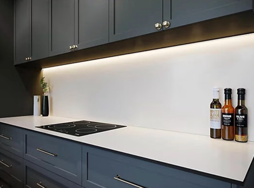 White compact laminate kitchen - compact,