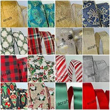 Christmas Ribbon Wired Edge