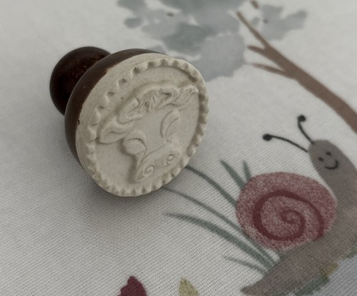 Antique cow butter dairy stamp - butter,