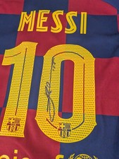 Messi Signed Barcelona Home