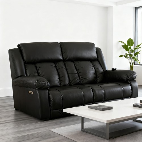 Black electric recliner - black,
