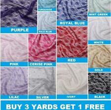 Floral Flowers Net Lace Crafts Dress-Making Dance Bridal Fabric Material