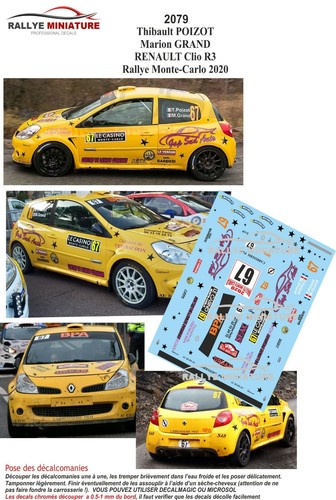 Decals ref 2079 renault - 1/43,
