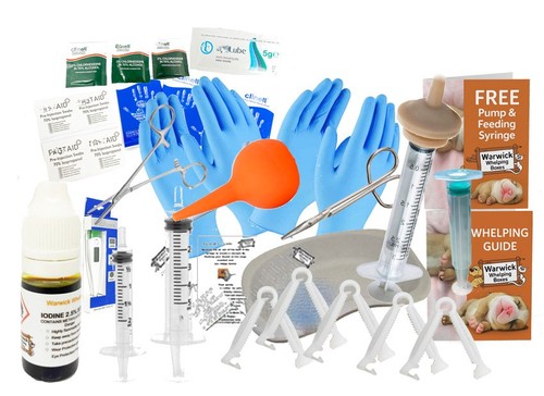 Puppy dog whelping kit - puppy, clamp