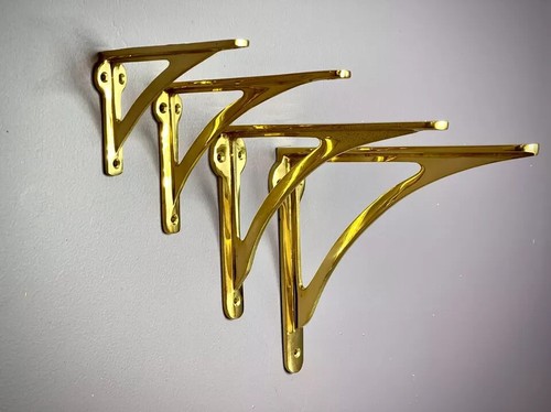 Polished brass plated shelf - brass,