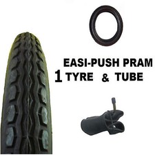 1 x EASI-PUSH PRAM TYRE for Mothercare  MY4  12 1/2" x 2 1/4 + Bent Valve tube