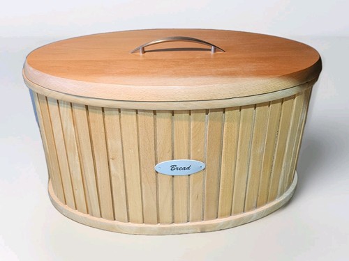 Wooden slatted oval bread - slatted,