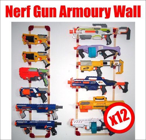 Nerf gun armoury wall rack - armoury,