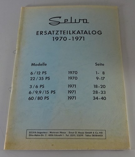Selva parts catalog spare - selva,