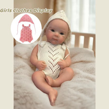 13" Open Mouth Bettie Reborn Doll, Solid Silicone, Soft Touch, 2 Outfits, Handma