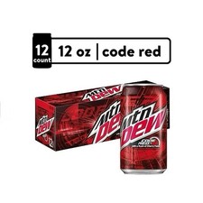 MTN Dew Code Red Soda Cans 355ml (12 pack) - BBE:08/25