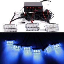 6X 3 LEDs Car Blue Strobe Emer
