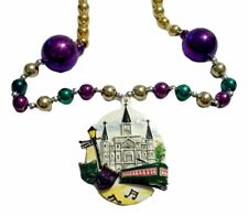 Cathedral, Street Car, Masks, Bourbon St Mardi Gras Beads Party Favor Necklace