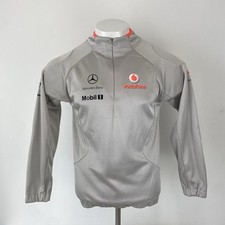 Vodafone McLaren Mercedes Team Pullover 1/4 Zip Top Grey F1 Formula One XL Mens