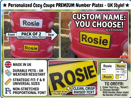 Personalised kids ride car - personalised,