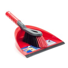 Vileda Dust Pan & Brush Set - 2in1 Brush and Pan Set with Durable Bristles &