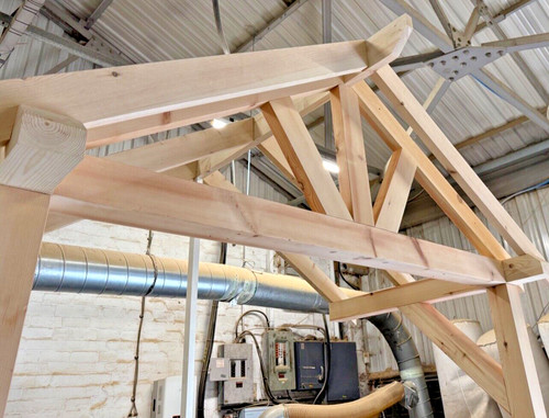 Wooden porch canopy 0 9m - 2m, 0.9m