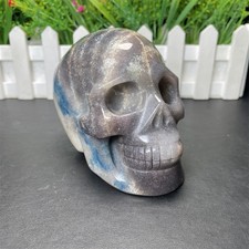 2LB 4.3" Natural Trolleite Skull Carving Crystal Quartz Reiki Statue Reiki Gift