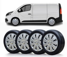 Solip 16" wheel trims to fit Renault Trafic  (NOT MASTER)+ badges