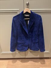 Zara blue velvet blazer