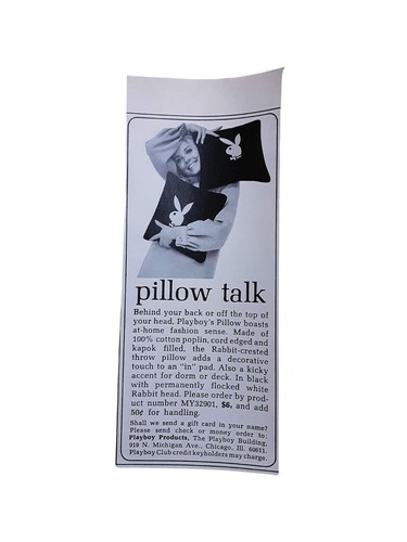 1968 playboy pillow - playboy, throw