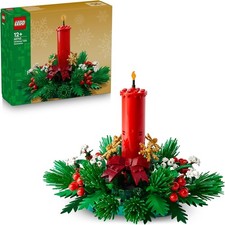 LEGO Christmas Table Decoration - Building Toy incl. a Candle, Red Berries,... 